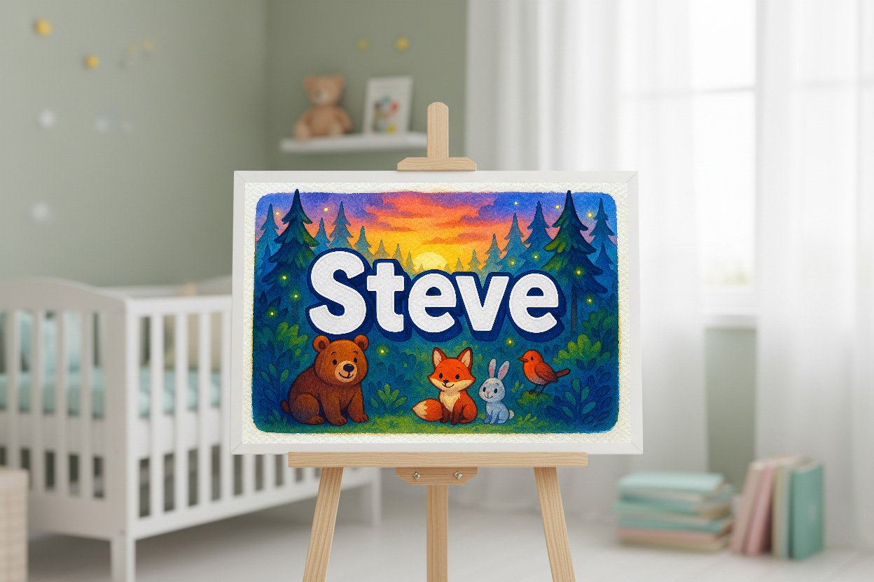 Personalized name art for Steve