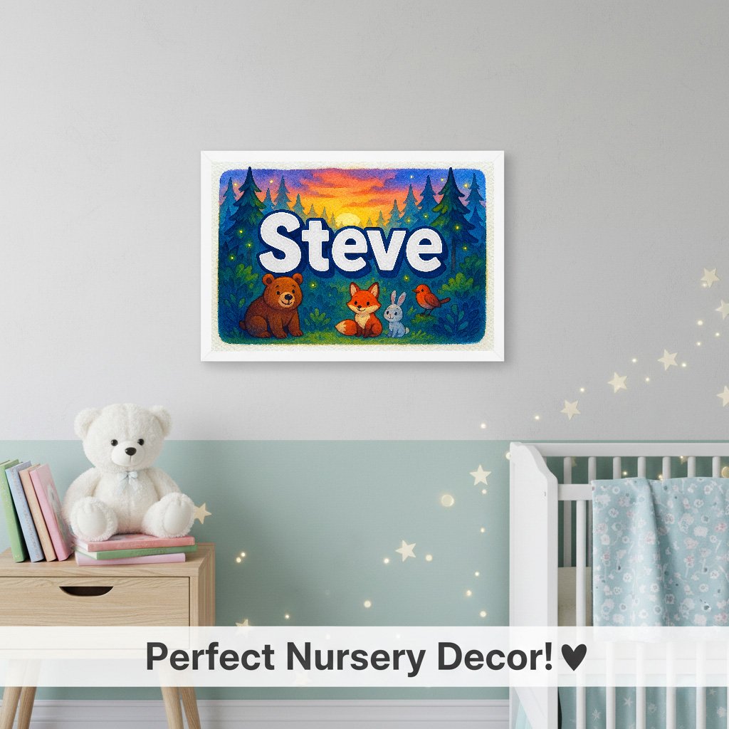 Personalized name art for Steve