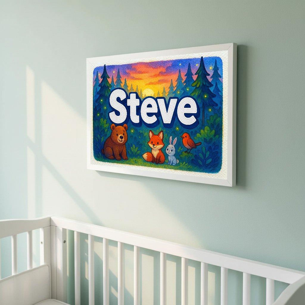 Personalized name art for Steve