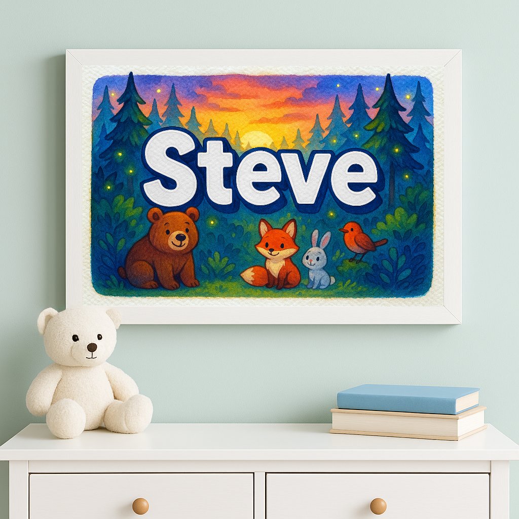 Personalized name art for Steve