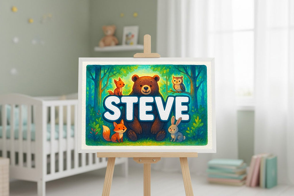 Personalized name art for Steve