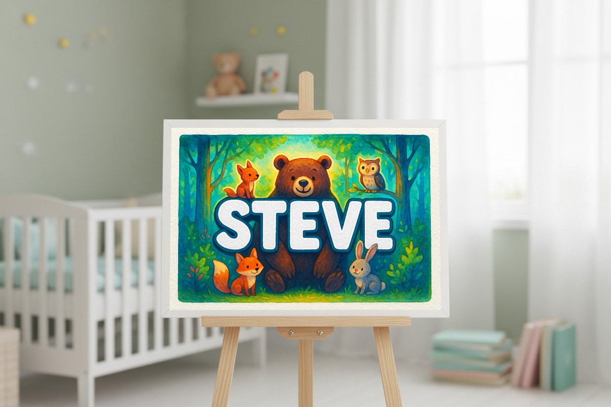 Personalized name art for Steve