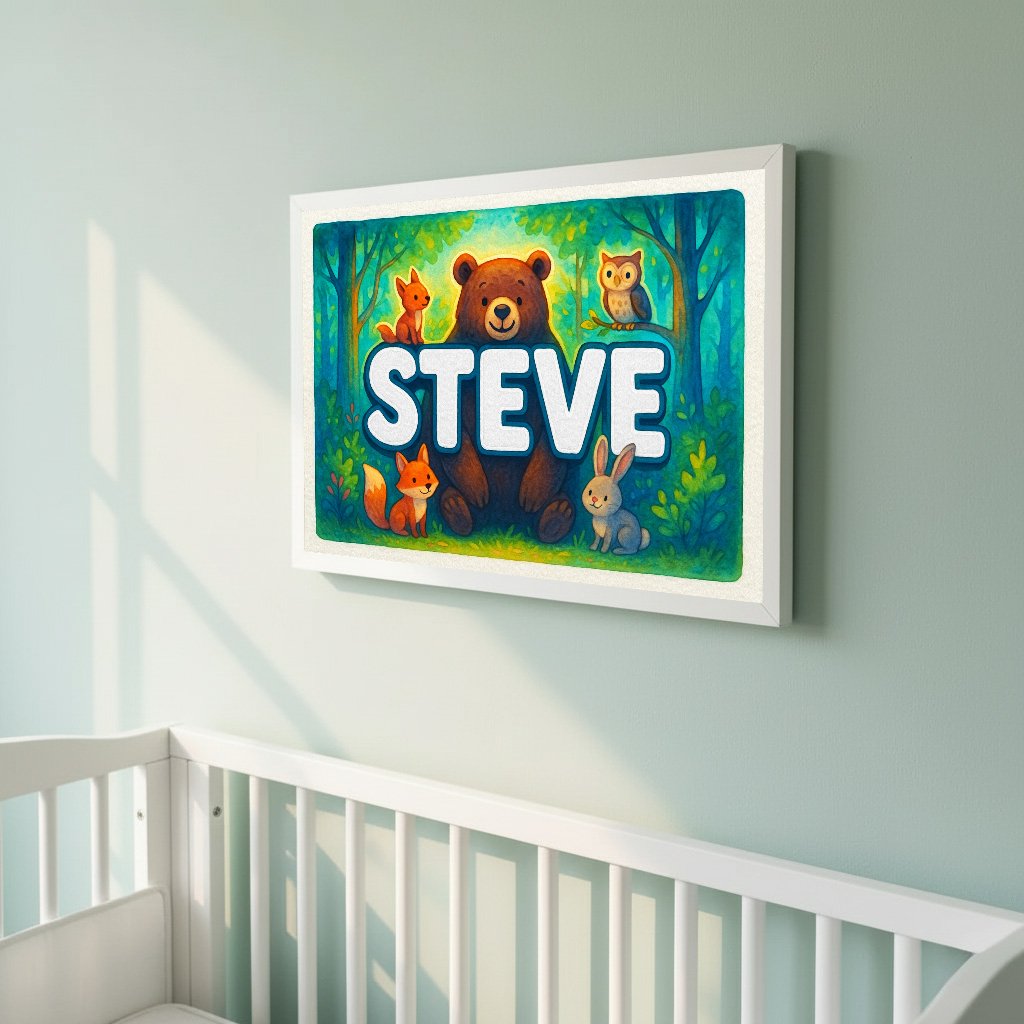 Personalized name art for Steve