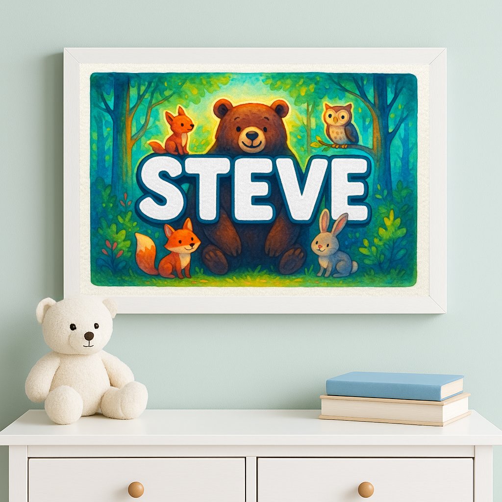Personalized name art for Steve