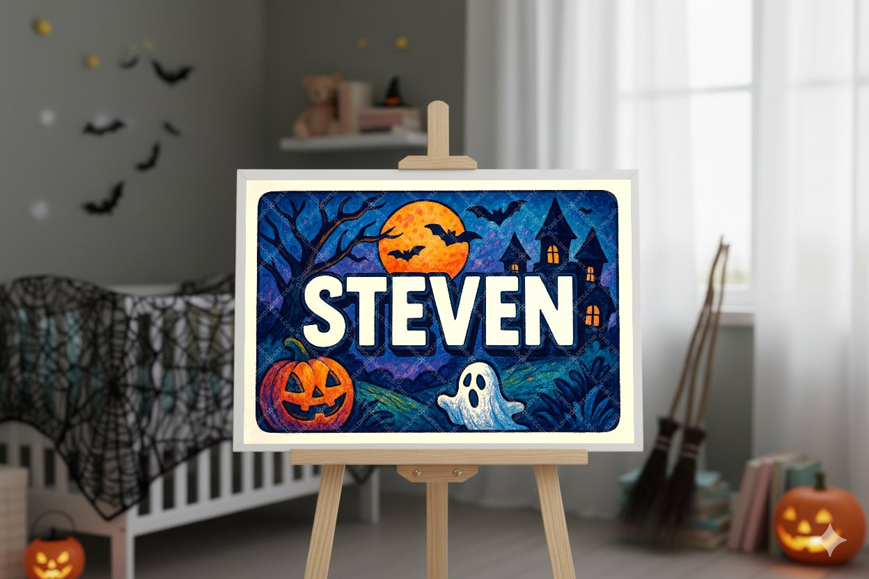 Personalized name art for Steven
