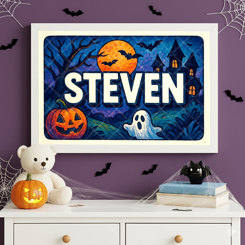 Personalized name art for Steven