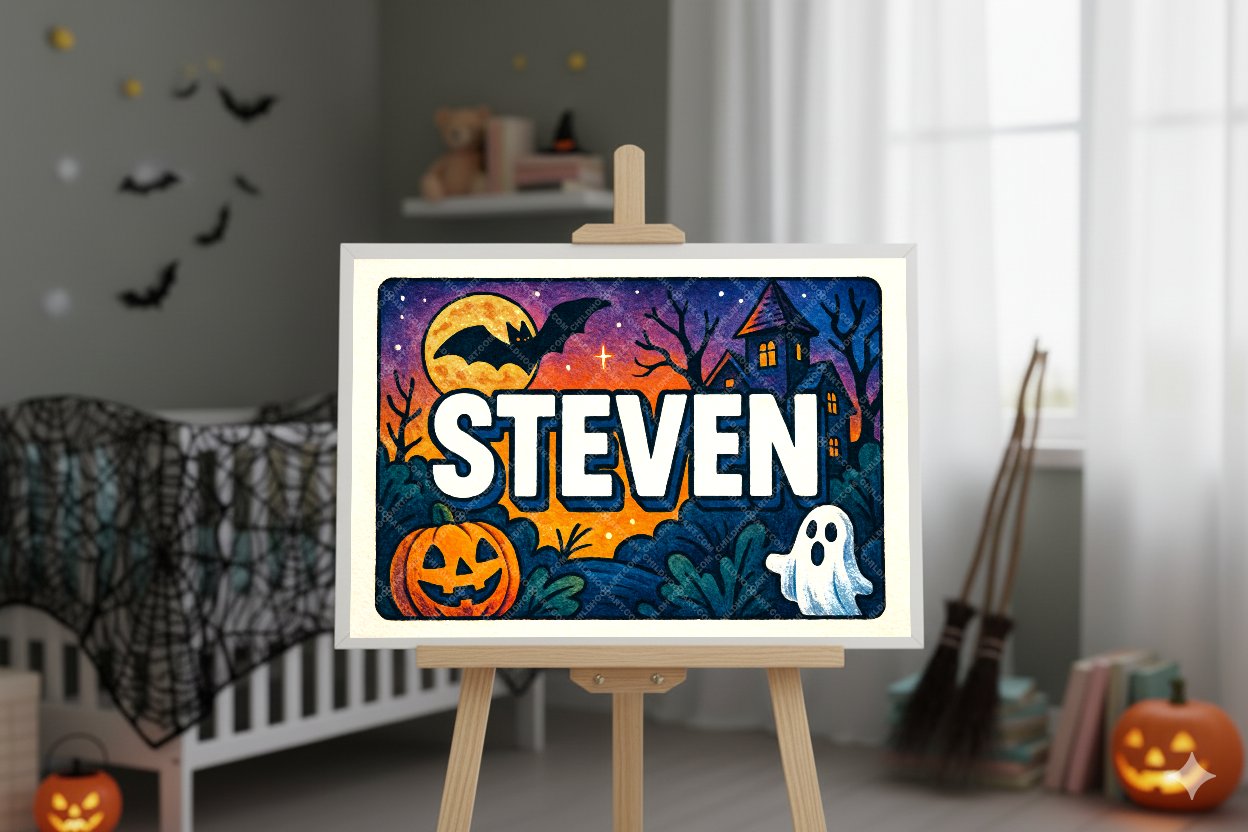 Personalized name art for Steven