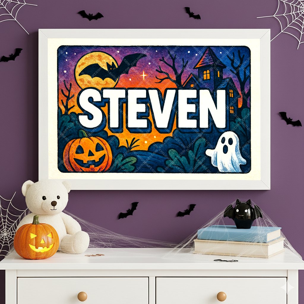 Personalized name art for Steven