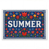 Summer Name Art - Floral Farmhouse personalized wall print for kids