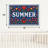 Summer Name Art - Floral Farmhouse personalized wall print for kids