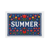 Summer Name Art - Floral Farmhouse personalized wall print for kids