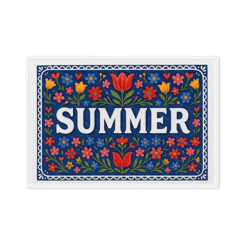 Summer Name Art - Floral Farmhouse personalized wall print for kids