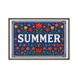 Summer Name Art - Floral Farmhouse personalized wall print for kids