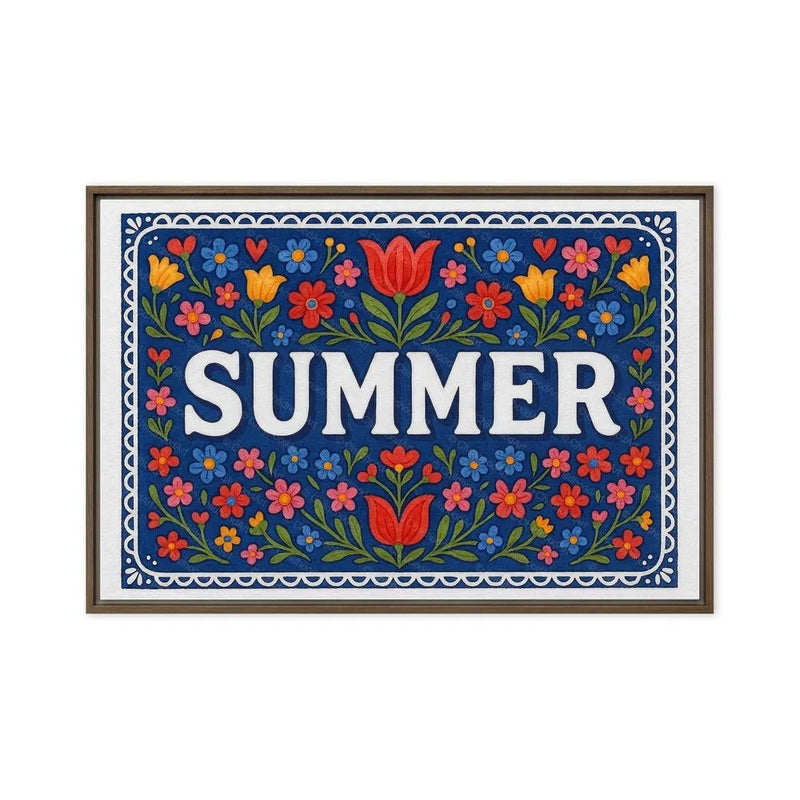 Summer Name Art - Floral Farmhouse personalized wall print for kids