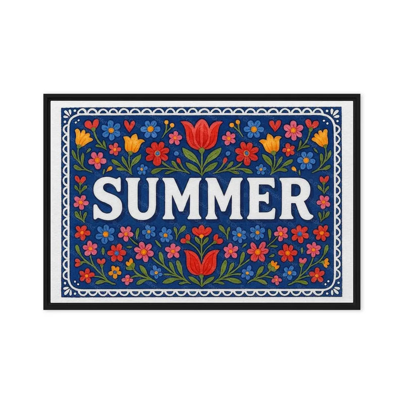 Summer Name Art - Floral Farmhouse personalized wall print for kids