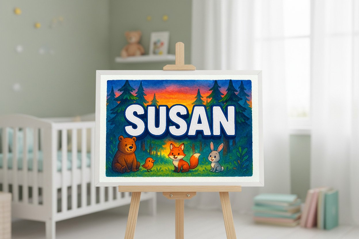 Personalized name art for Susan