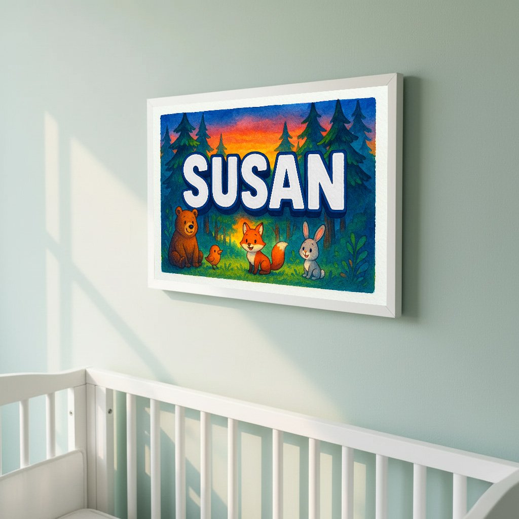 Personalized name art for Susan