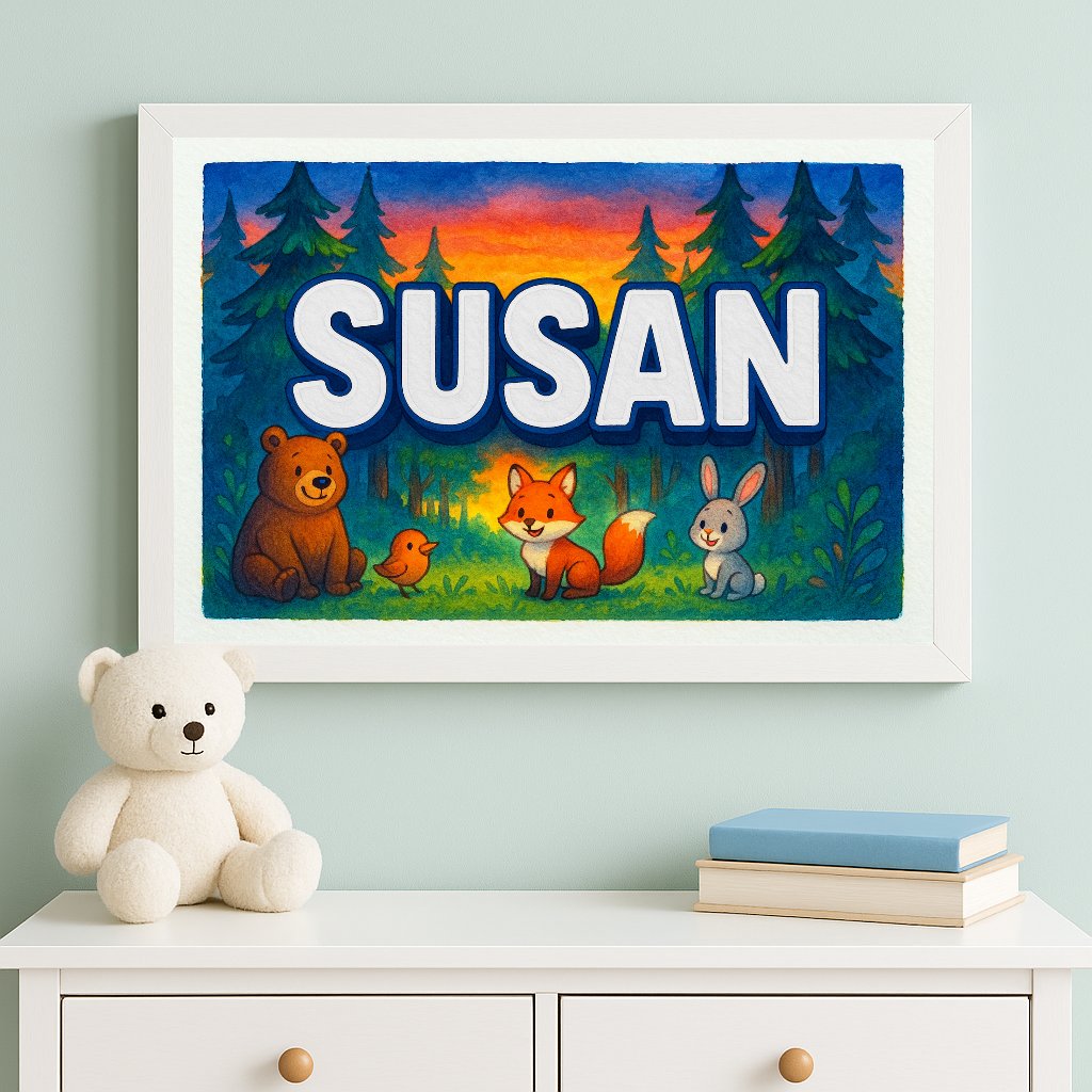 Personalized name art for Susan