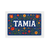 Tamia Name Art - Floral Farmhouse personalized wall print for kids