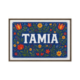 Tamia Name Art - Floral Farmhouse personalized wall print for kids