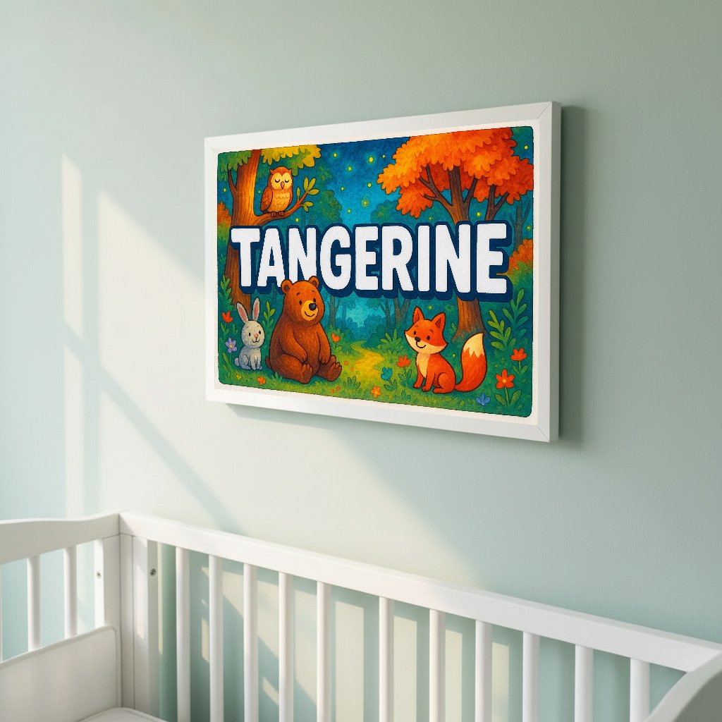 Personalized name art for Tangerine