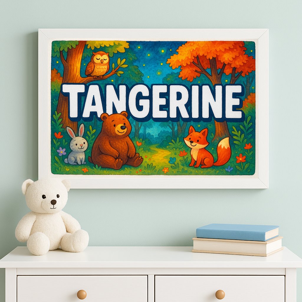 Personalized name art for Tangerine