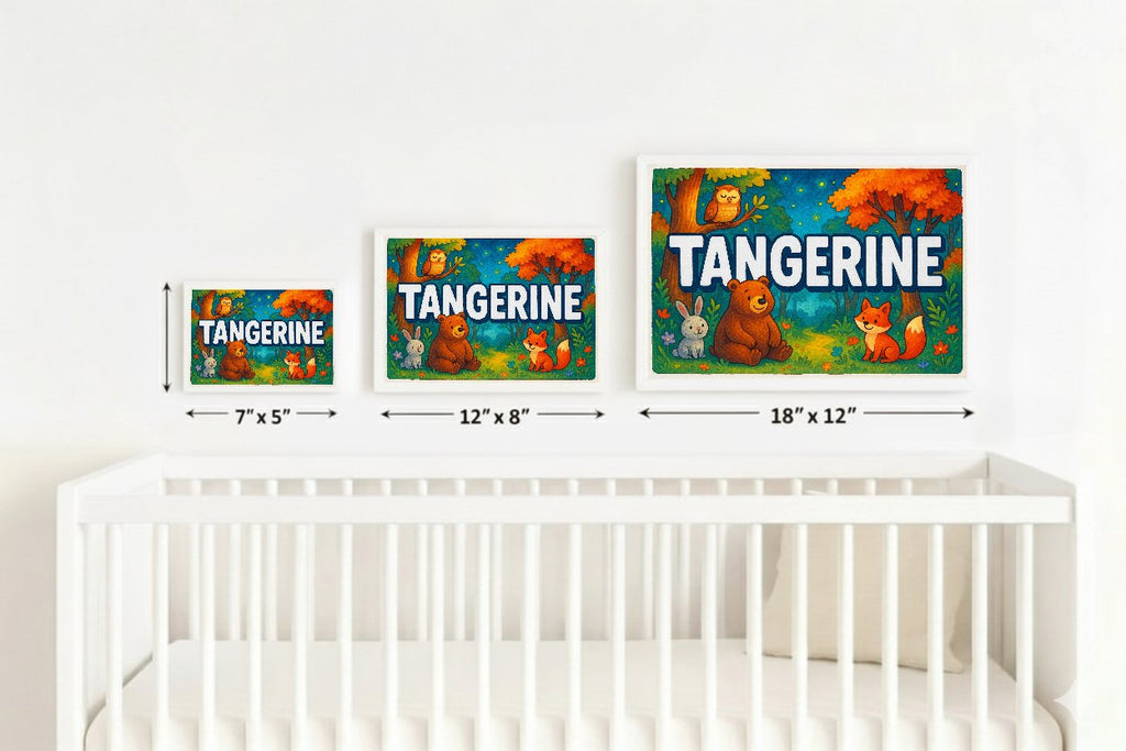 Personalized name art for Tangerine