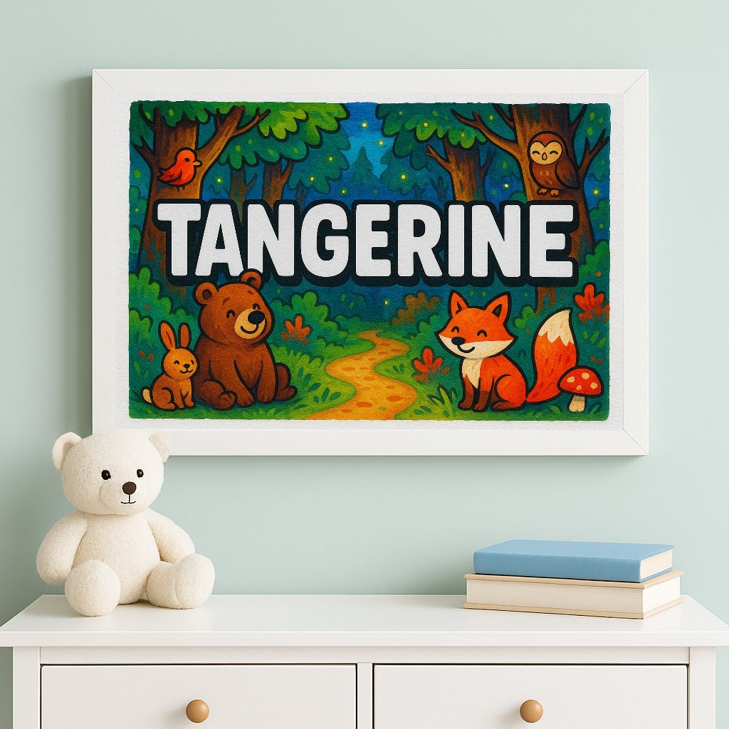 Personalized name art for Tangerine