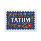 Tatum Name Art - Floral Farmhouse personalized wall print for kids