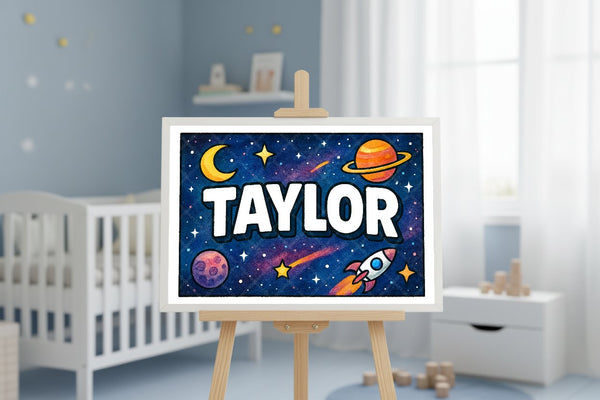 "Taylor" Amongst the Stars Personalized Space Artwork