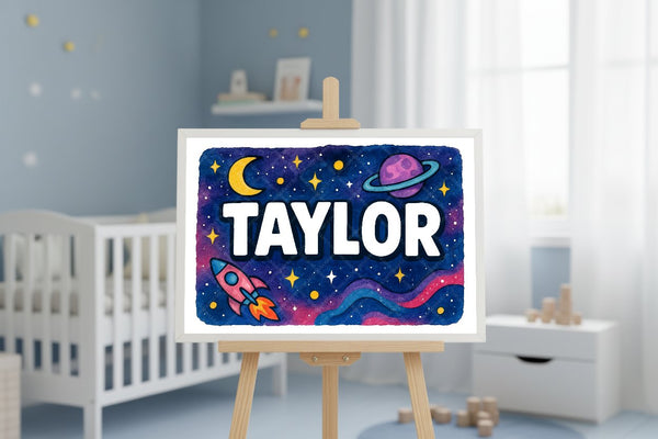 "Taylor" Amongst the Stars Personalized Space Artwork