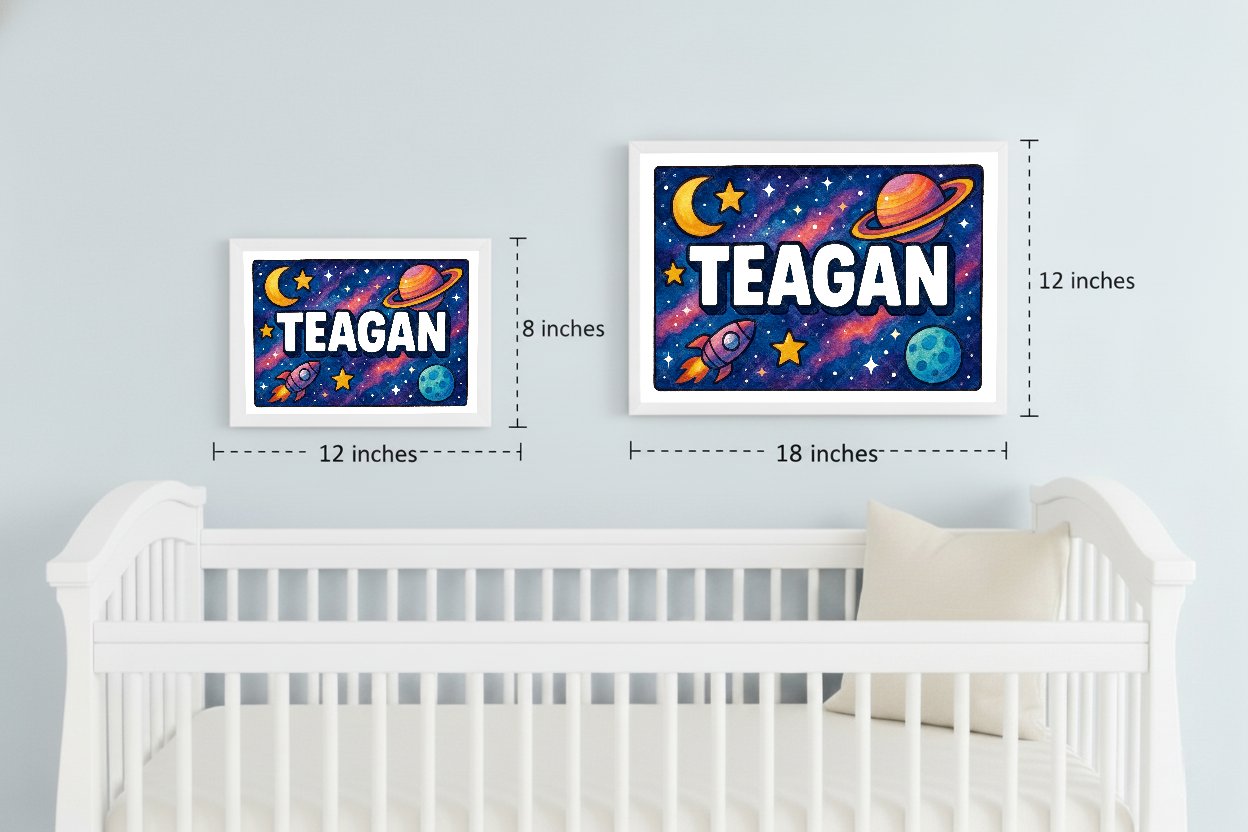 Personalized space name art for Teagan