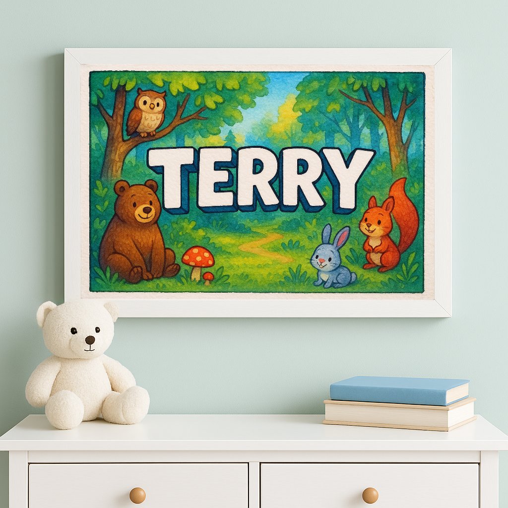 Personalized name art for Terry