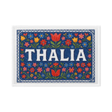 Thalia Name Art - Floral Farmhouse personalized wall print for kids