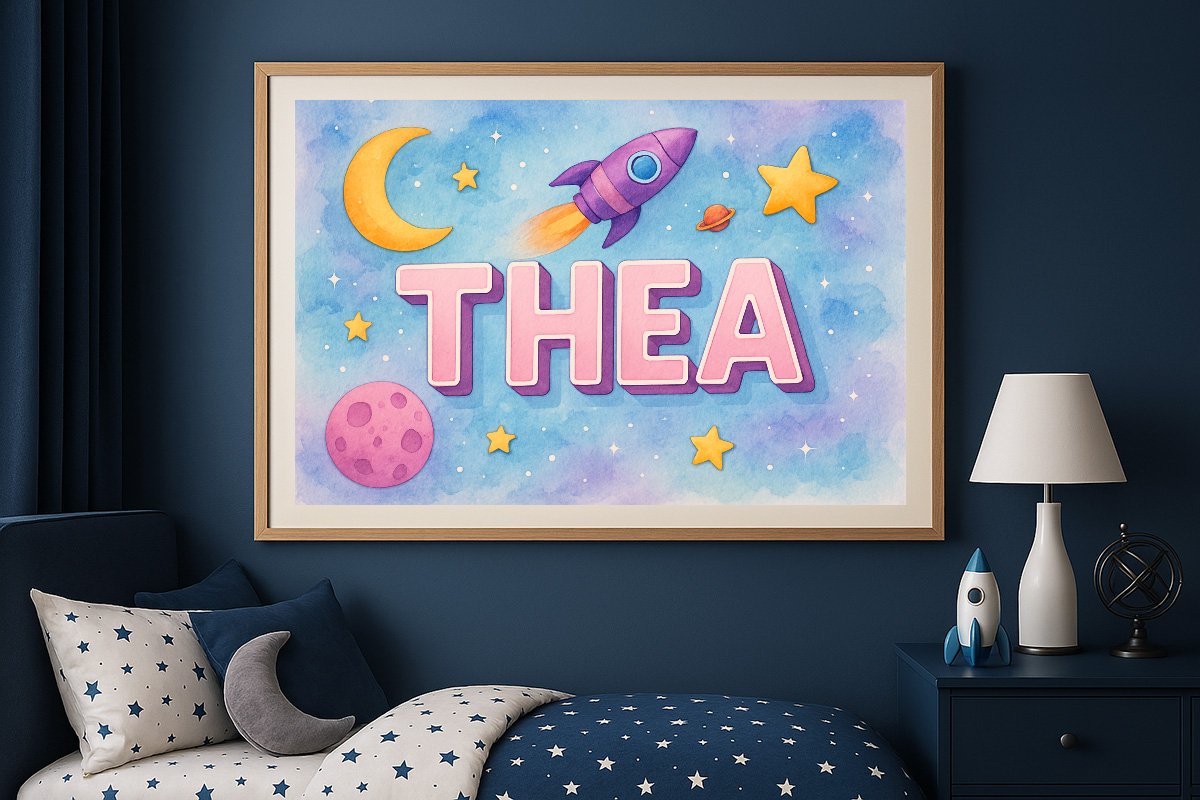 Thea Personalized Outer Space Art 1569