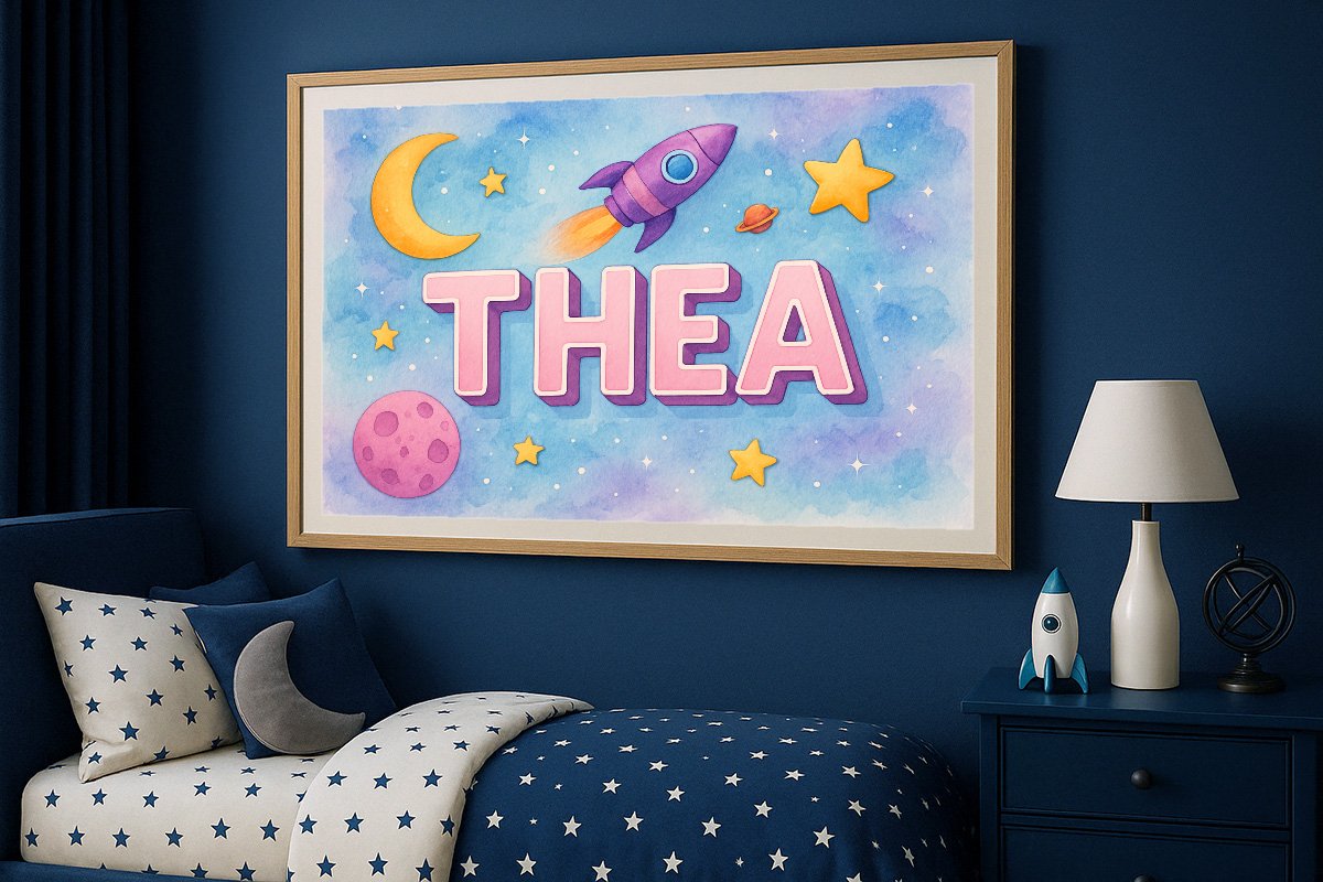Thea Personalized Outer Space Art 1569