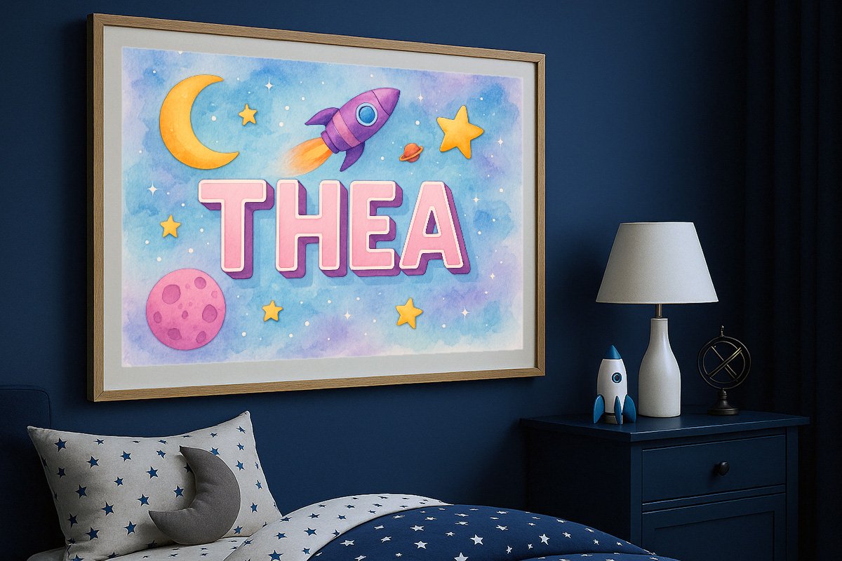 Thea Personalized Outer Space Art 1569