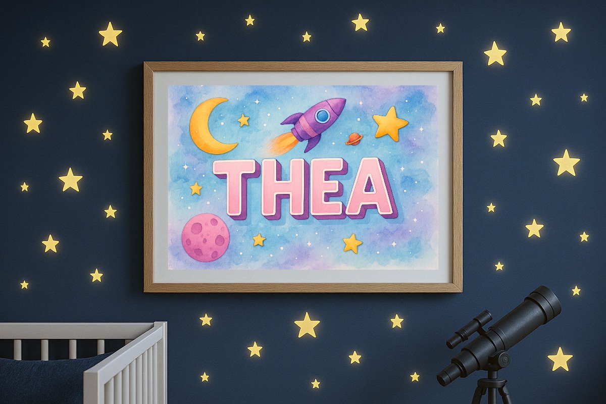 Thea Personalized Outer Space Art 1569