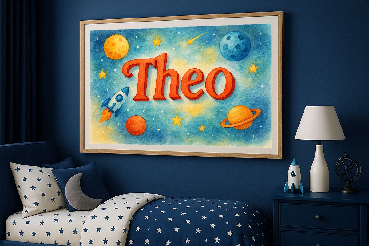 Theo Personalized Outer Space Art 321