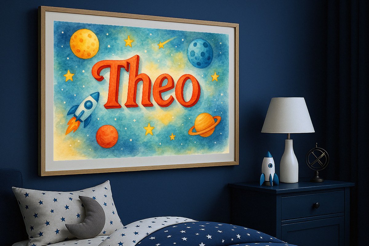 Theo Personalized Outer Space Art 321