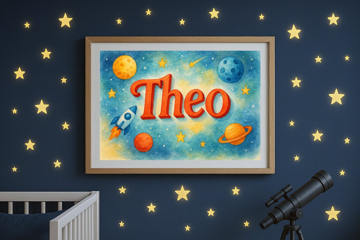 Theo Personalized Outer Space Art 321