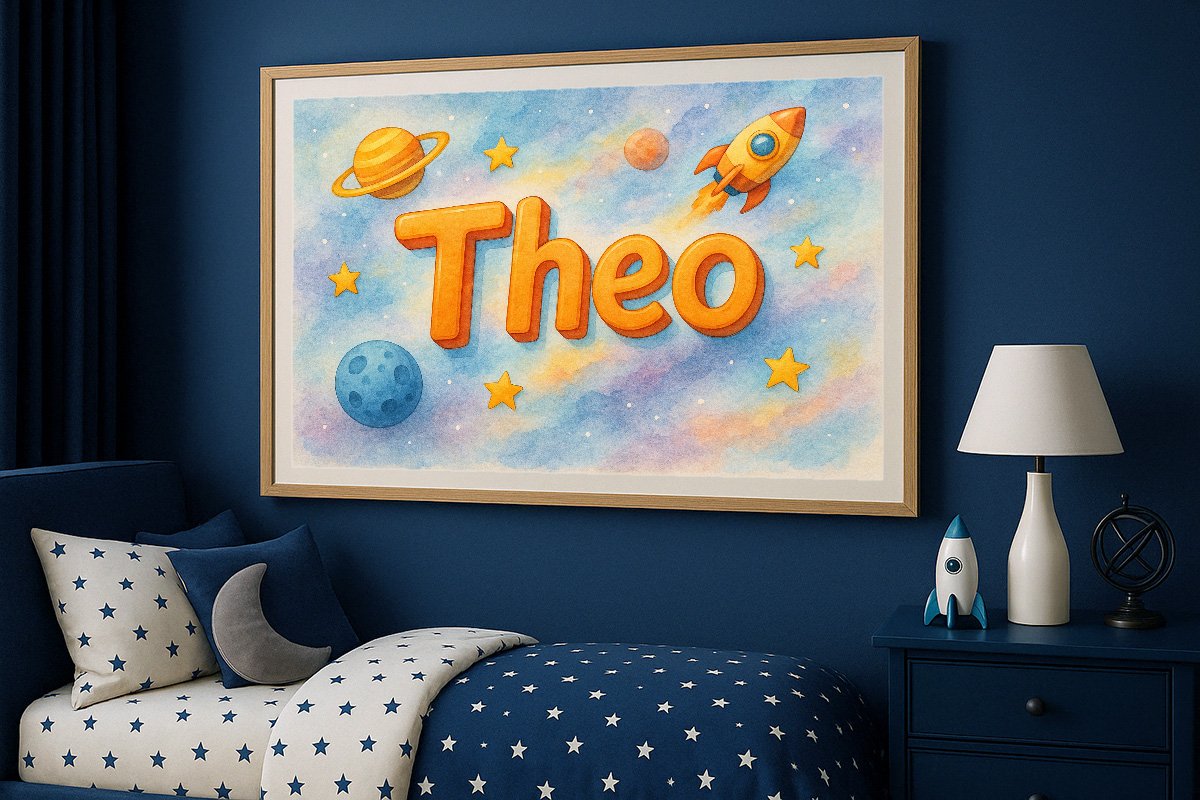 Theo Personalized Outer Space Art 322