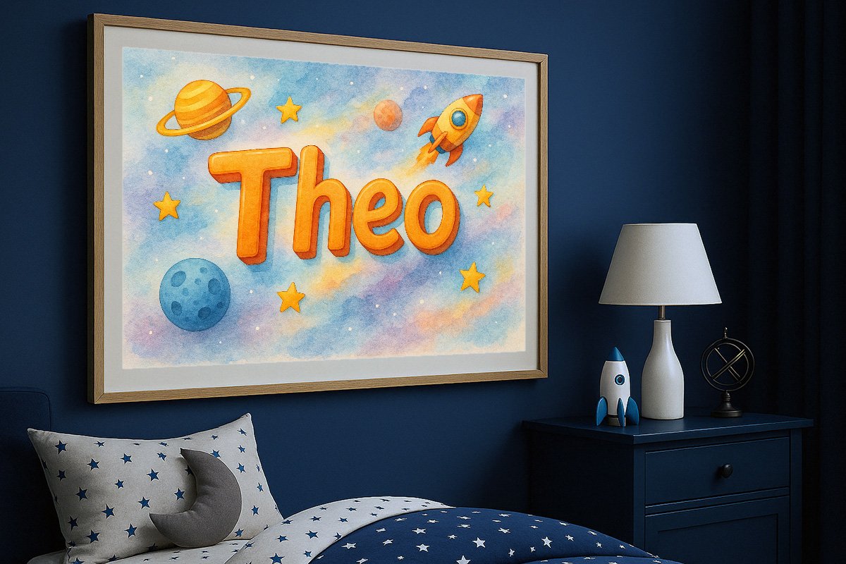 Theo Personalized Outer Space Art 322