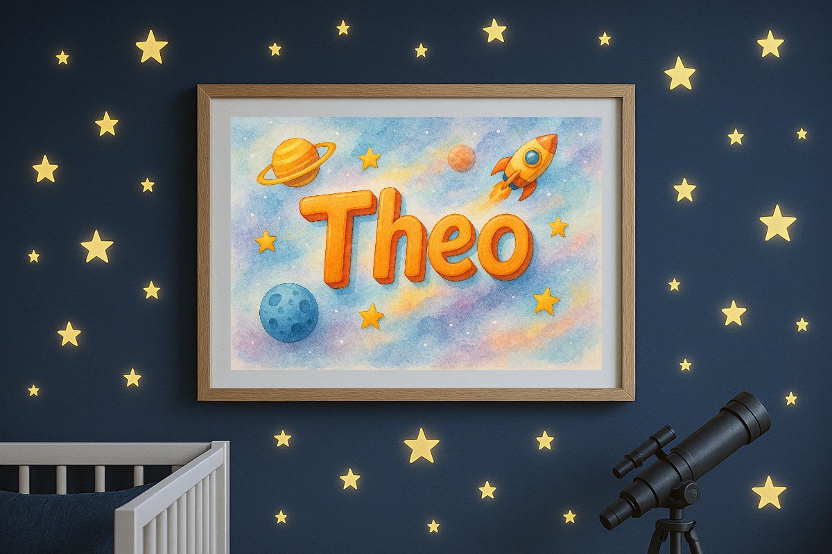 Theo Personalized Outer Space Art 322