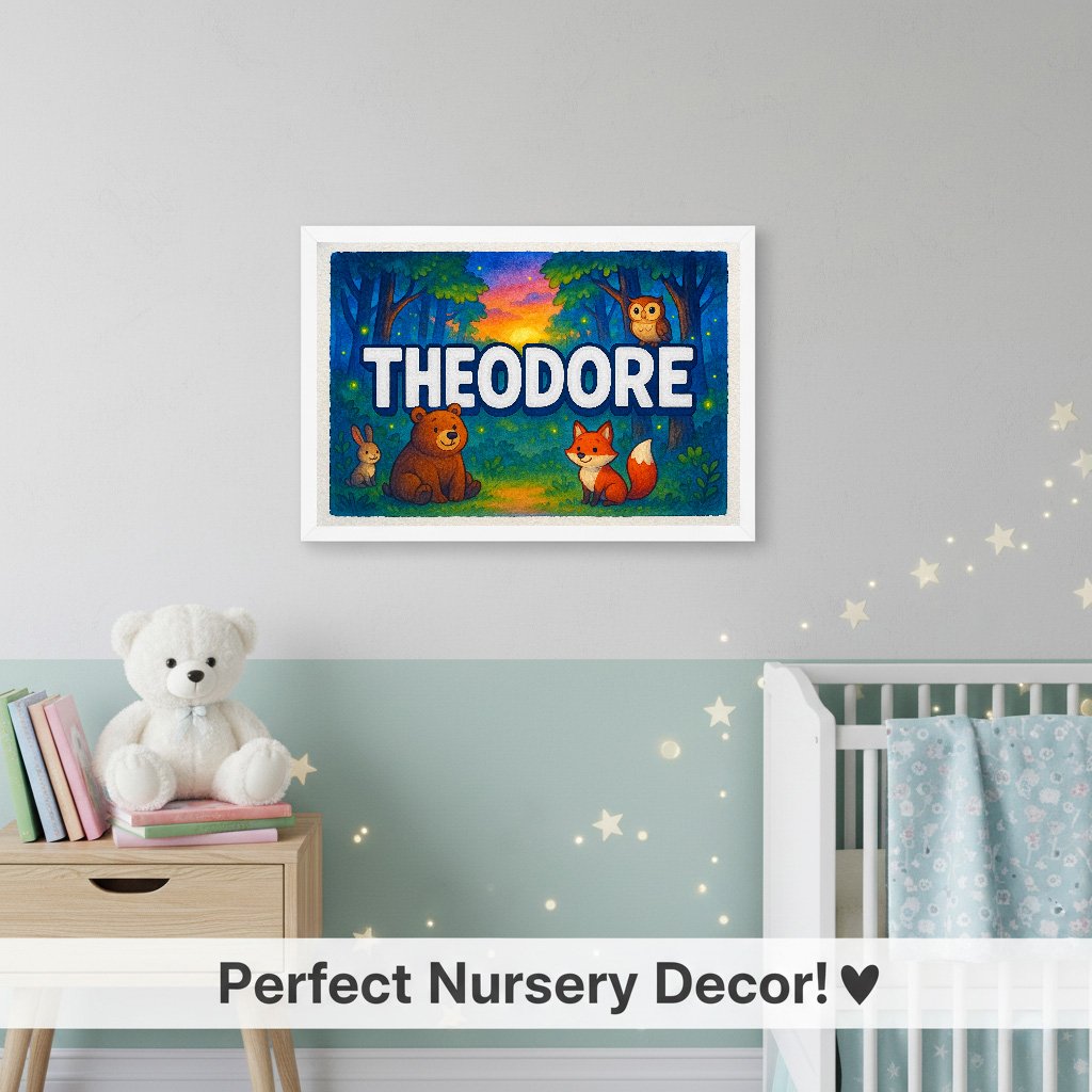 Personalized name art for Theodore