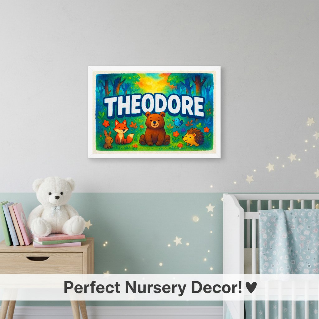 Personalized name art for Theodore