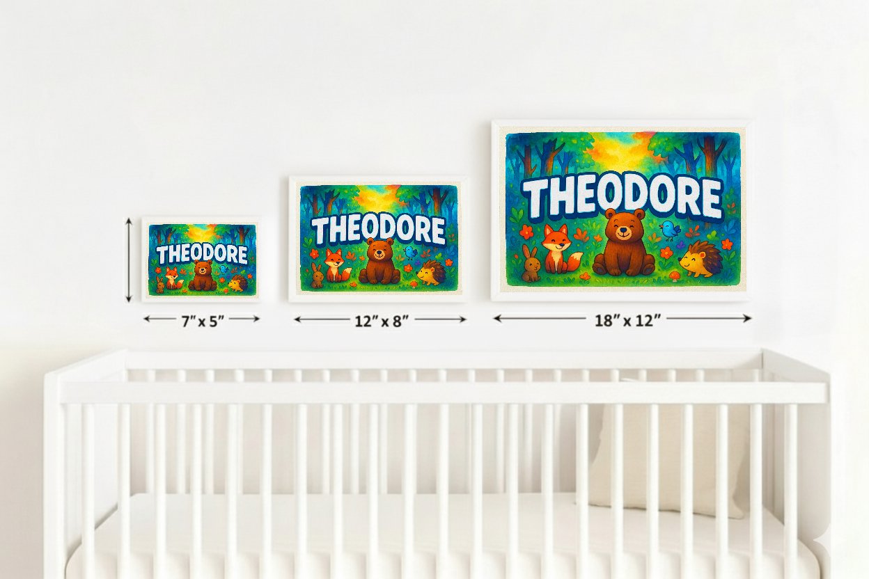 Personalized name art for Theodore