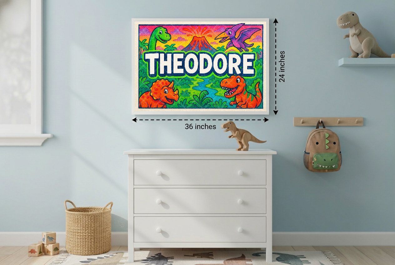 Personalized name art for Theodore