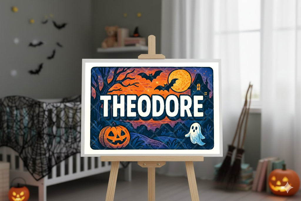 Personalized name art for Theodore