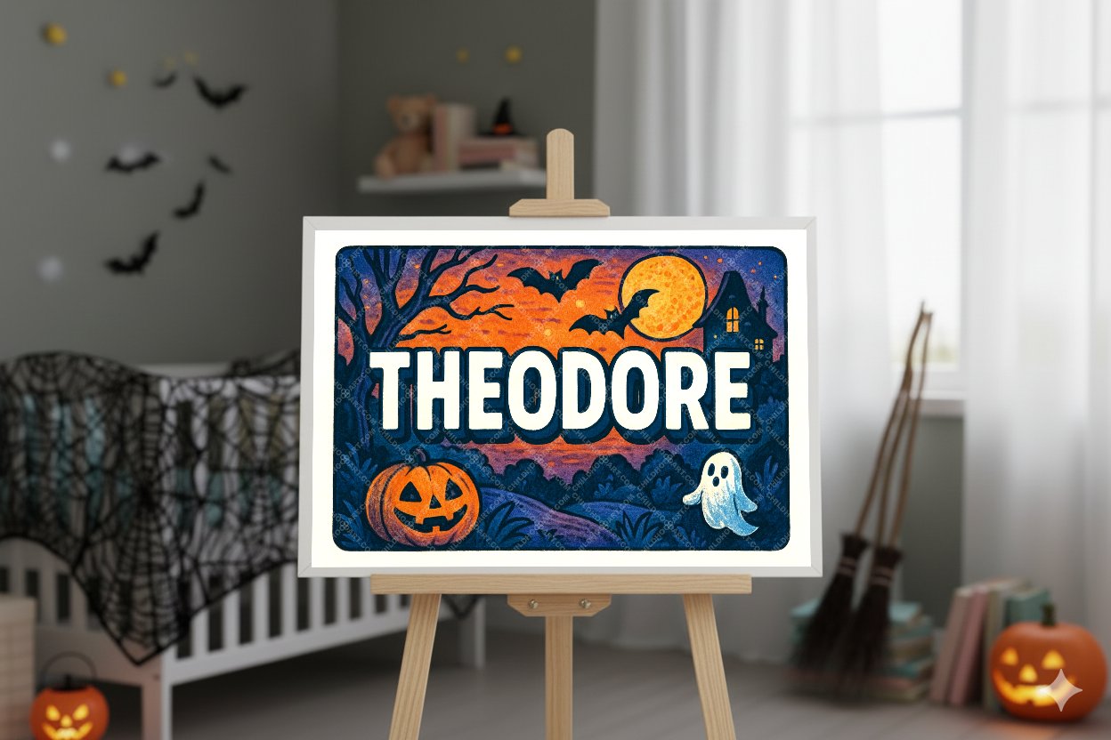 Personalized name art for Theodore